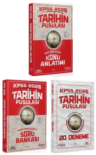 CBA Yayınları 2026 KPSS Tarihin Pusulası Konu Anlatımı + Soru Bankası + 20 Deneme 3 lü Set - İsmail Adıgüzel CBA Yayınları ürün görseli 1