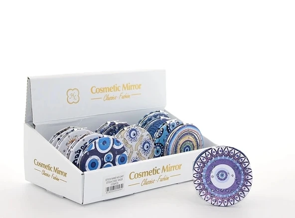 Taşlı Nazar Boncuklu El Aynası İnce Alk2497 ürün görseli 1