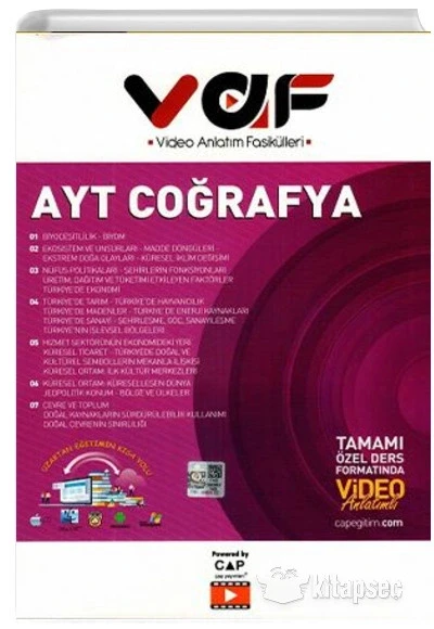 Çap Ayt Coğrafya Video Anlatım Fasikülleri ürün görseli 1