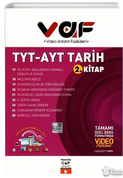 Çap Tyt Ayt Tarih Video Anlatım Fasikülleri 2.Kitap ürün görseli 1