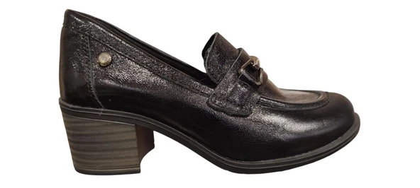 MAMMAMİA D25KA-3405 KALIN TOPUK KLASİK KADIN DERİ AYAKKABI ürün görseli