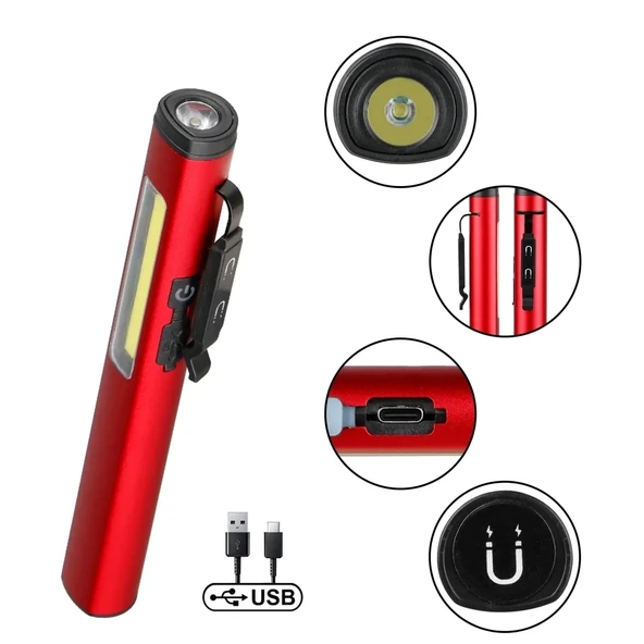 Şarjlı Mıknatıslı Çalışma Lambası Cep Feneri  Wt-307-s - Resim 4