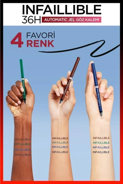 Infaillible Automatic Jel Göz Kalemi - Kahverengi ürün görseli 1