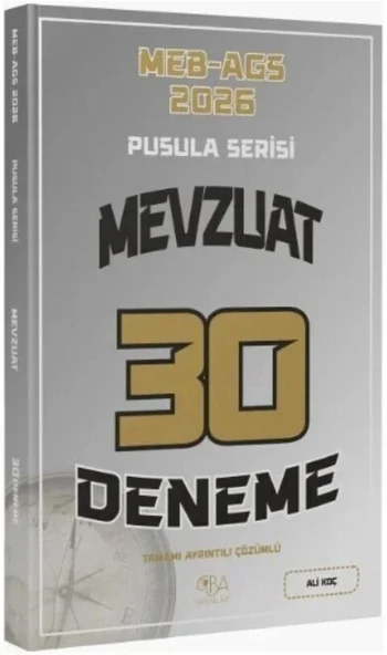 CBA 2026 MEB AGS PUSULA SERİSİ MEVZUAT 30 DENEME ÇÖZÜMLÜ ürün görseli 1