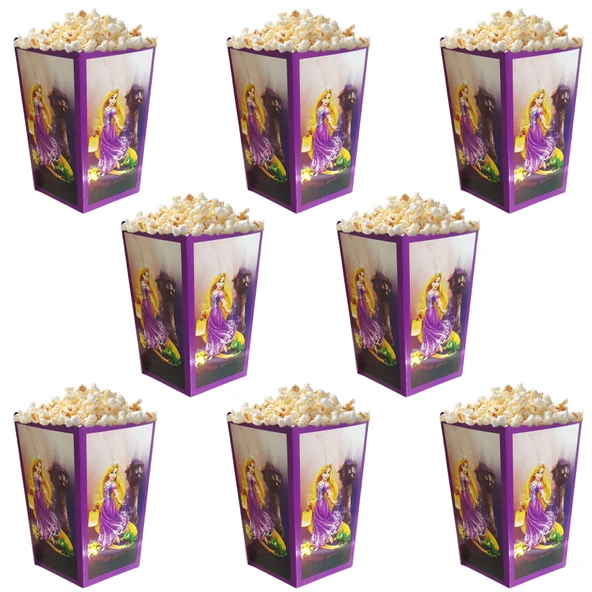 Rapunzel Temalı Popcorn Mısır Kutusu 8 li Paket - Resim 2