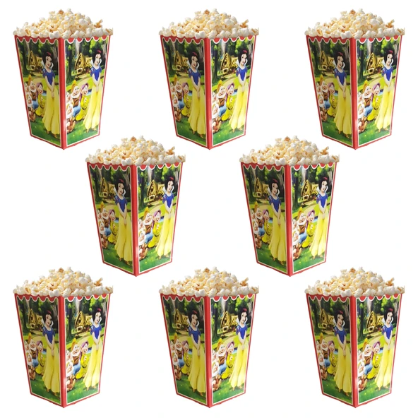 Pamuk Prenses Temalı Popcorn Mısır Kutusu 8 li Paket - Resim 2