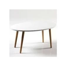 Orta Sehpa  Torna Ayak Elips Beyaz Ahşap ürün görseli 1