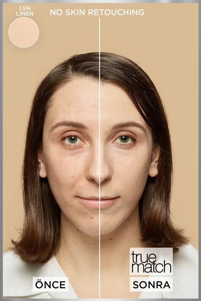 L'Oréal Paris True Match Bakım Yapan Fondöten - 1.5N Linen Nötr Alt Ton Kapatıcı ürün görseli 1