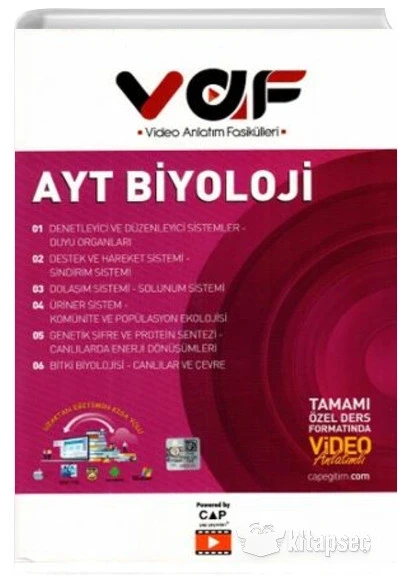 Çap Ayt Biyoloji Video Anlatım Fasikülleri ürün görseli 1