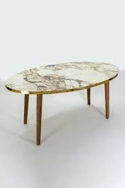 Orta Sehpa Torna Ayak Elips Efes Altın Ahşap ürün görseli 1