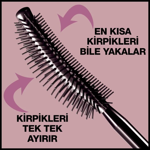 Maybelline New York Lash Sensational Yelpaze Etkili Intense Black Maskara - Ekstra Siyah - Resim 5