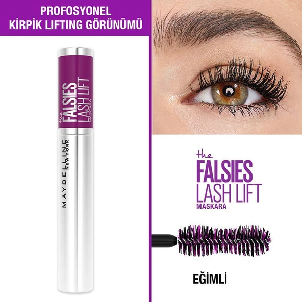 Maybelline New York Falsies Lash Lift Siyah Maskara - Resim 2