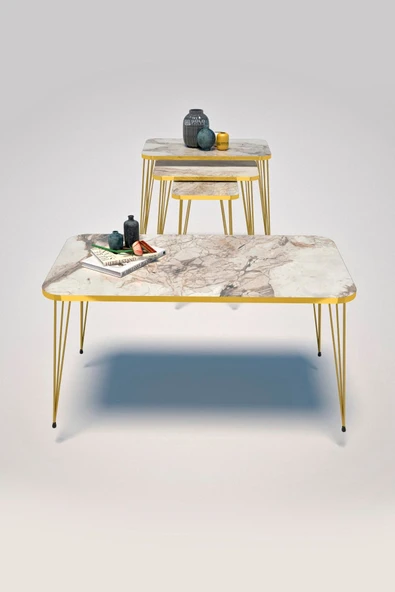 Zigon Sehpa Kr Ve Orta Sehpa Kr Set Gold Efes Tel 1106 ürün görseli 1