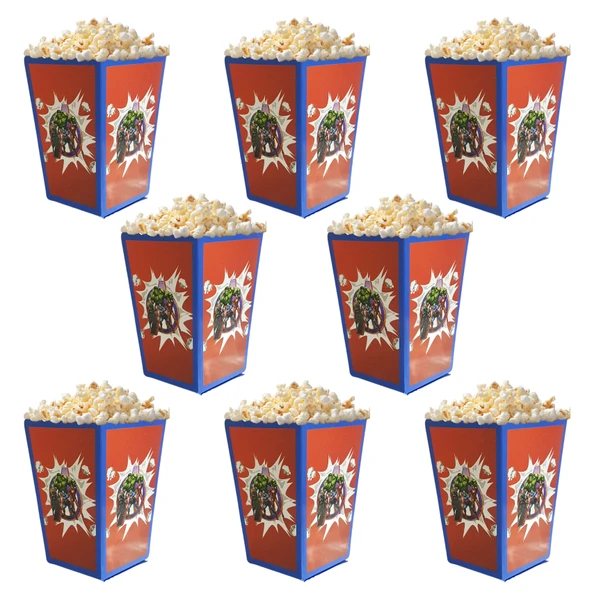 Avangers Temalı Popcorn Mısır Kutusu 8 li Paket - Resim 2
