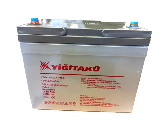 Yiğit Akü 12V 42AH Jel Akü - Resim 2