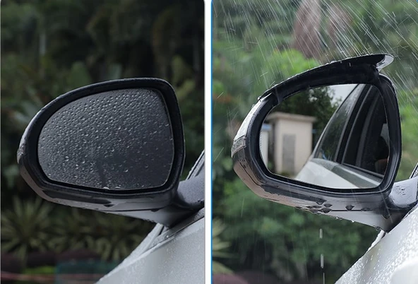 Araba Ayna Yağmur Koruyucu Siper Karbon Desenli (5314) - Resim 3