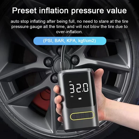Kablosuz Oto Araç Mini 4000mAh 150 PSI Işıklı Oto Hava Kompresörü KA-760 (5314) ürün görseli 1