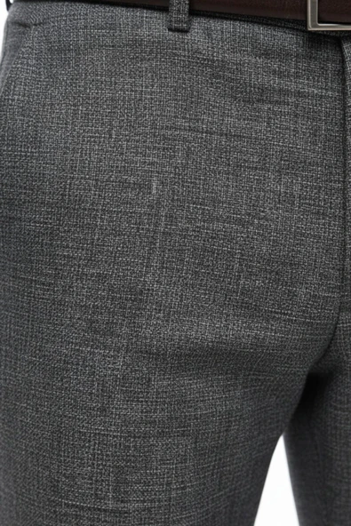 Erkek Regular Fit Hasır Kumaş Pantolon Likra Kumaş BGL-ST05039 - Resim 6