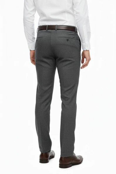 Erkek Regular Fit Hasır Kumaş Pantolon Likra Kumaş BGL-ST05039 - Resim 5