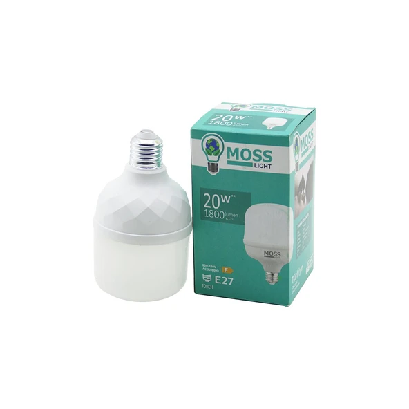 MOSS LIGHT MS-3095 20W  TORCH LED AMPUL PLASTİK E27 1800LUMEN 5.000 SAAT ÖMÜR IP20 220-240V AC (5314) ürün görseli 1