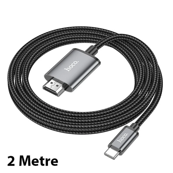 Hoco UA27 Type-c To HDMI HDTV Dönüştürücü Adaptör (4K 30Hz) Kablo - Resim 4