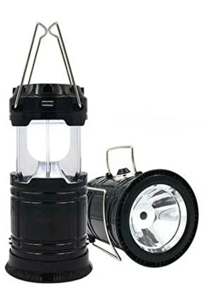 Solar Şarjlı Güneş Enerjili Fan Kamp Feneri Güneş Paneli Kamp Şarjlı Işıldak Usb Şarj ürün görseli