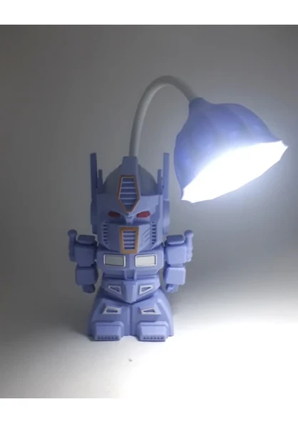 LEBRON Işıklı Şarjlı Kalemtraşlı Robot Masa Lambası MAVİ ürün görseli 1