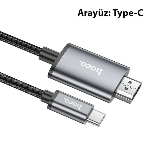 Hoco UA27 Type-c To HDMI HDTV Dönüştürücü Adaptör (4K 30Hz) Kablo - Resim 5