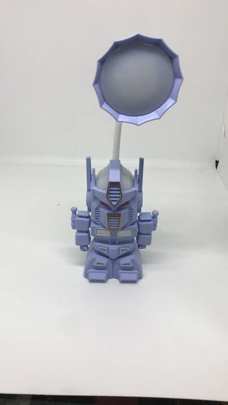 LEBRON Işıklı Şarjlı Kalemtraşlı Robot Masa Lambası MAVİ - Resim 3