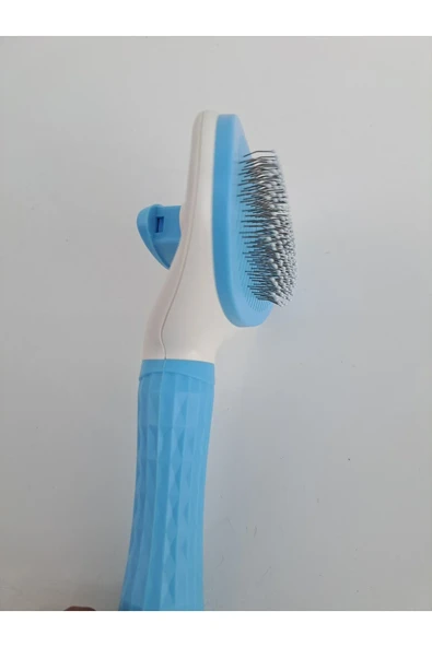 Otomatik Temizlenen Tuşlu Evcil Hayvan Fırçası Kedi Köpek Tüy Toplayıcı Tarak - Resim 4