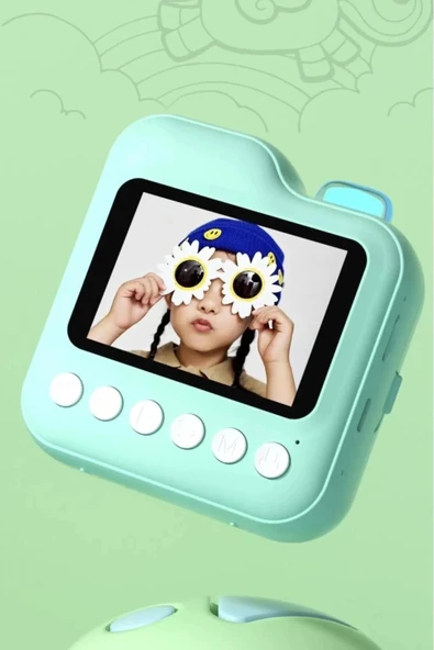 Dijital Video Kayıt Fotoğraf Çocuk Kamerası Anlık Termal Resim Kağıt Baskılı Mi - Resim 2