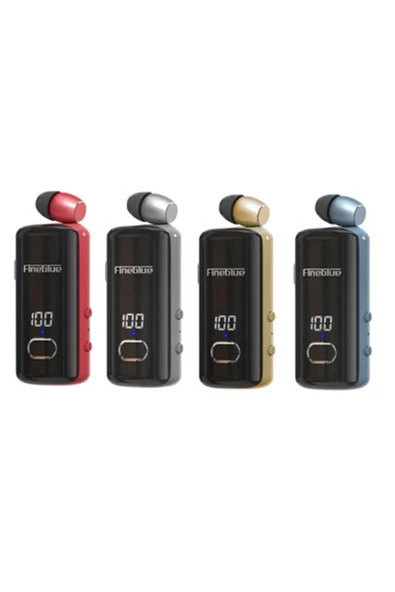 F580 Dijital Göstergeli Makaralı Titreşimli Bluetooth Kulaklık Gold - Resim 2