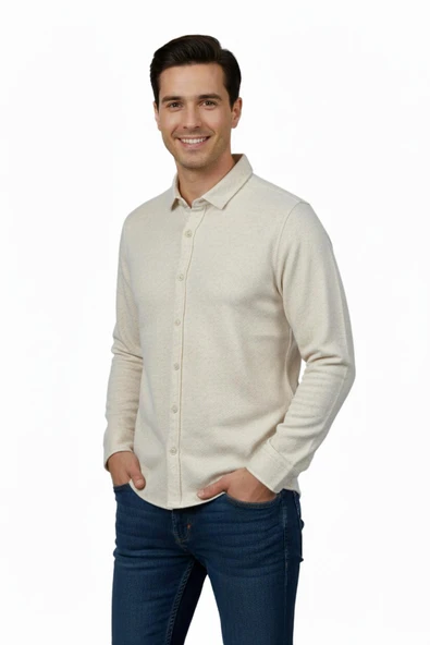 Erkek Spor Silim Fit Dokuma Gömlek BGL-ST04946 ürün görseli