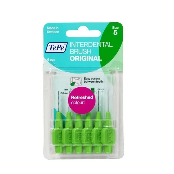 Tepe Interdental Brush Original 6 Pcs , 0.8 MM TePe Arayüz Fırçası YEŞİL ürün görseli