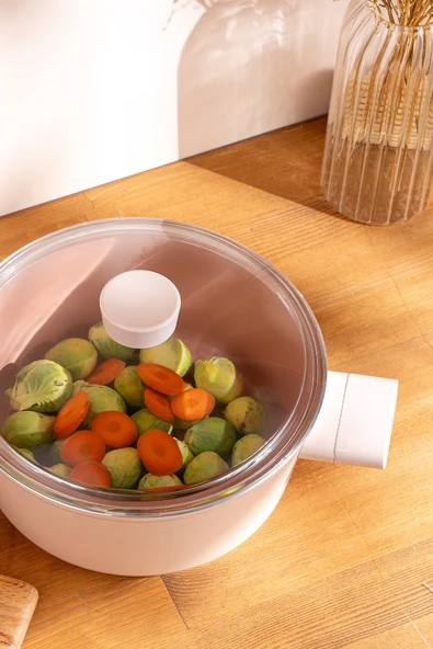 Emsan Swiss Crystal Derin Tencere Pembe 24 cm - Resim 7