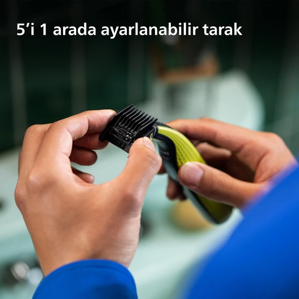 Philips OneBlade QP2724/20 Elektrikli Tiras Makinesi - Sakal & Vücut - Islak & Kuru Kullanim - Resim 8
