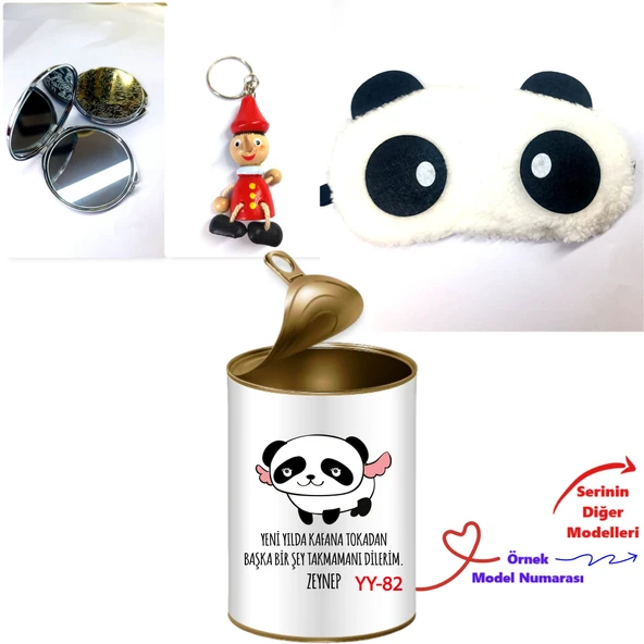 Kişiye Özel Sevimli Yılbaşı Sürpriz Hediye Kutusu  Sevgiliye, Ablaya, Kardeşe, Arkadaşa Sürpriz Konsept Hediye Seti - (100 Yeni Yıl Model) - Resim 2