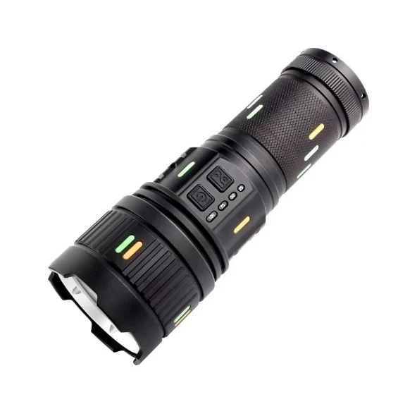 Pro F-3001 Alüminyum Tg Led Güç Göstergeli Type-c Şarjlı El Feneri 100 W - Resim 3