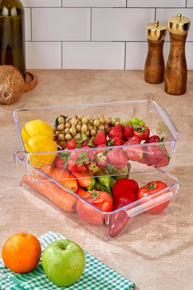 2 Li Buzdolabı Organizeri & Buzdolabı Düzenleyici 3 lt - Resim 3