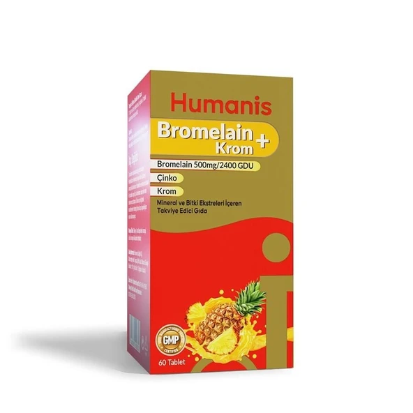 Humanis Bromelain + Krom 60 Tablet ürün görseli 1