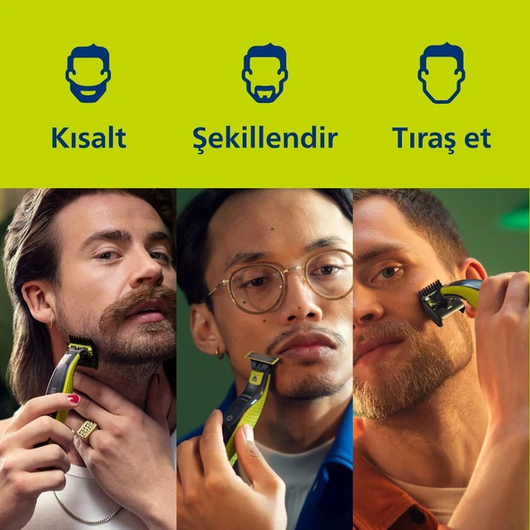 Philips OneBlade QP2724/20 Elektrikli Tiras Makinesi - Sakal & Vücut - Islak & Kuru Kullanim - Resim 10