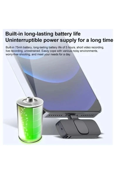 K9 2’li Lightning Kablosuz Yaka Mikrofonu - Resim 3