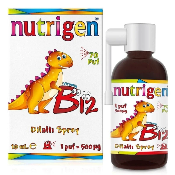 Nutrigen Vitamin B12 (Metilkobalamin) 500mcg Sprey 10ml ürün görseli