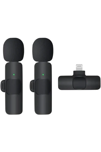 K9 2’li Lightning Kablosuz Yaka Mikrofonu ürün görseli