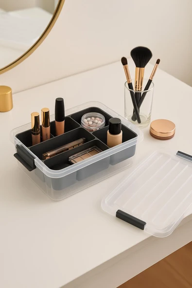 3,20 L Şeffaf Saklama Kutusu & Organizer Düzenleme Kutusu - Resim 2