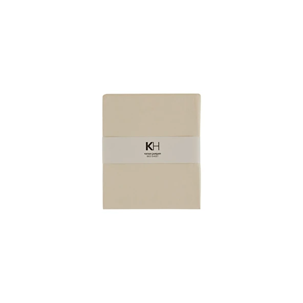 Karaca Home Basic  Pamuk Çift Kişilik Düz Çarşaf Ekru - Resim 2