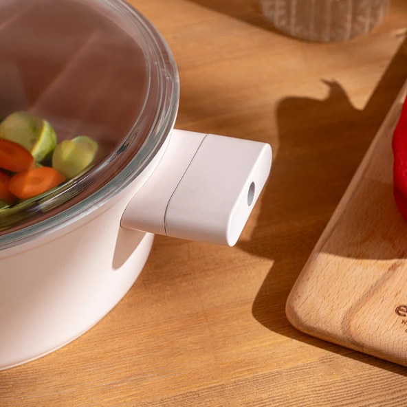 Emsan Swiss Crystal Derin Tencere Pembe 24 cm - Resim 3