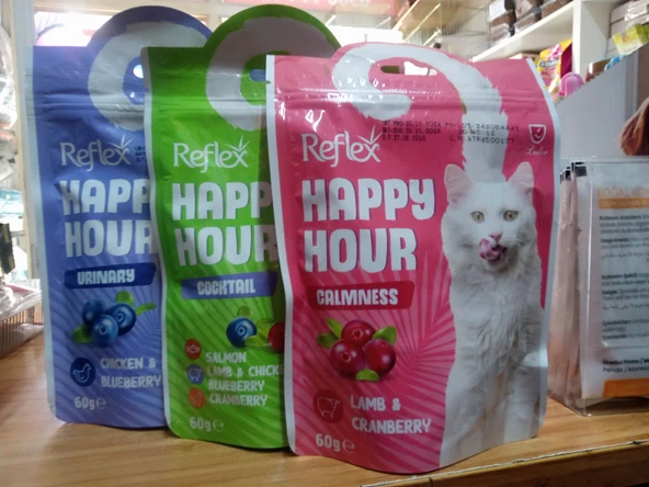 Reflex Happy Hour Kedi Ödülü Urinary Cocktail Calmness 60 Gram x 9 Paket ürün görseli 1
