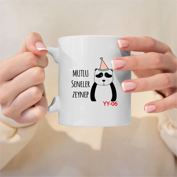 Kişiye Özel İsim Yazılı Yılbaşı Hediyesi Kupa Bardak, Yeni Yıl Hediyesi Sevimli Kupa Bardak YY Serisi (100 Model) ürün görseli