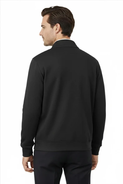 Erkek Spor Hakim Yaka Fermuarlı Hırka Regular Fit BGL-ST04947 - Resim 6